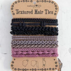 Natural Life Textured Hair Ties, Set Of 10 - Tan