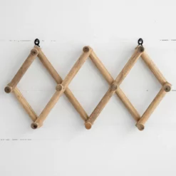Natural Life Wooden Accordion Hook Rack - Mini -Natural Life Shop HOOK028 3 scaled
