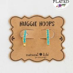 Natural Life Huggie Hoop Earrings - Turquoise 8 Natural Life Huggie Hoop Earrings - Turquoise -Natural Life Shop Huggie Hoops 20Turquoise A2 scaled