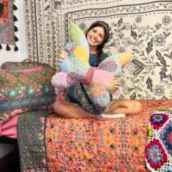 Natural Life Whimsy Patchwork Pillow - Butterfly 10 Natural Life Whimsy Patchwork Pillow - Butterfly -Natural Life Shop IMG 3345 scaled