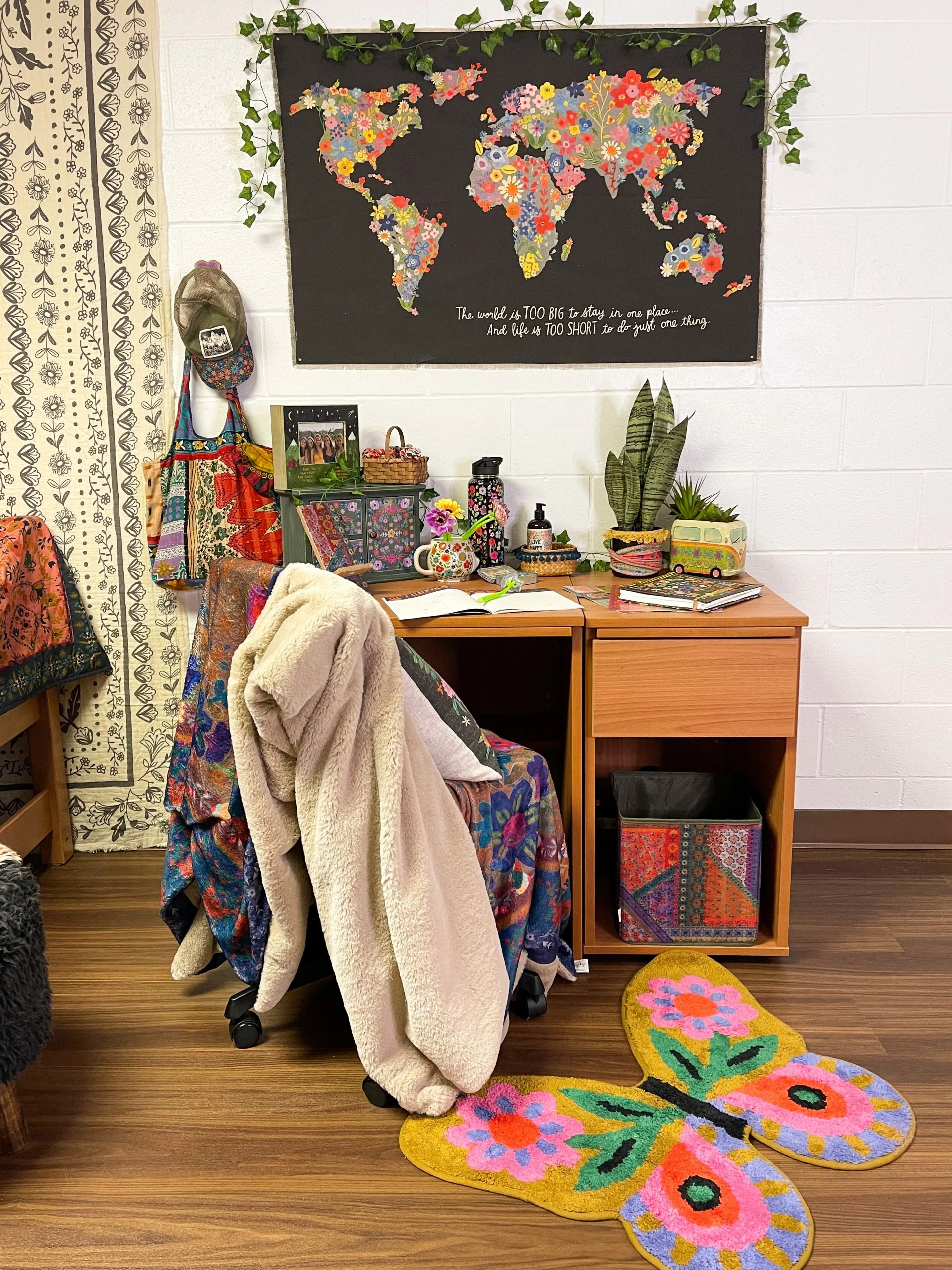 Natural Life Shaped Tufted Bath Mat - Butterfly 6 Natural Life Shaped Tufted Bath Mat - Butterfly - Image 4