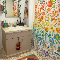 Natural Life Boho Shower Curtain - Live Happy -Natural Life Shop IMG 6498 scaled