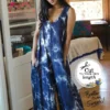 Natural Life Knit V-Neck Jumpsuit - Midnight Tie-Dye -Natural Life Shop JUMP000236 20copy scaled