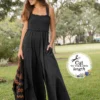 Natural Life Brynn Wide-Leg Knit Jumpsuit - Charcoal 1 Natural Life Brynn Wide-Leg Knit Jumpsuit - Charcoal -Natural Life Shop JUMP371 scaled