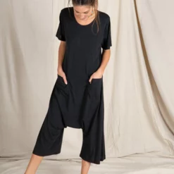 Natural Life Nomad Knit Jumpsuit - Charcoal -Natural Life Shop JUMP413 4 scaled