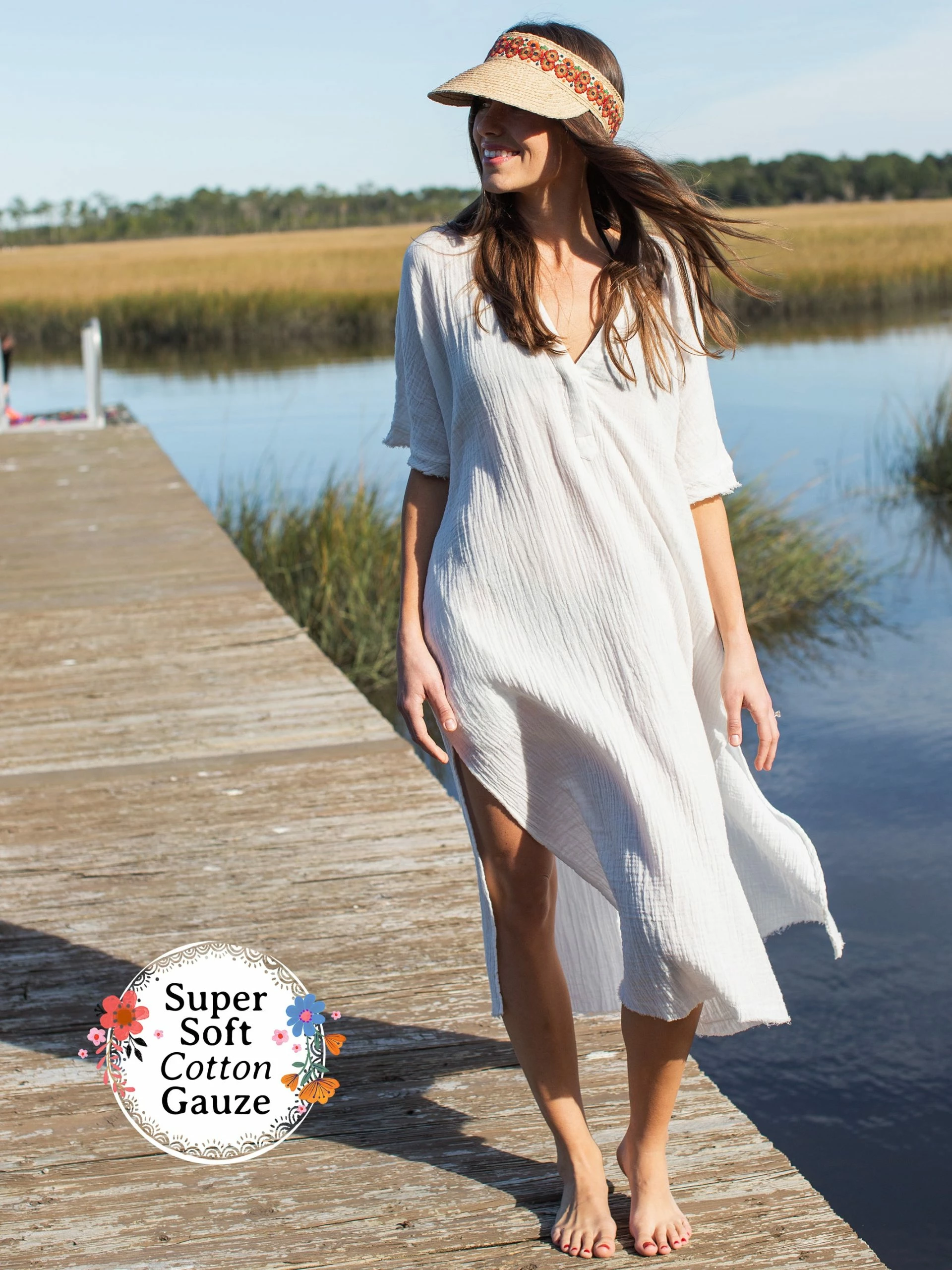 Natural Life Marrakesh Kaftan - White 3 Natural Life Marrakesh Kaftan - White