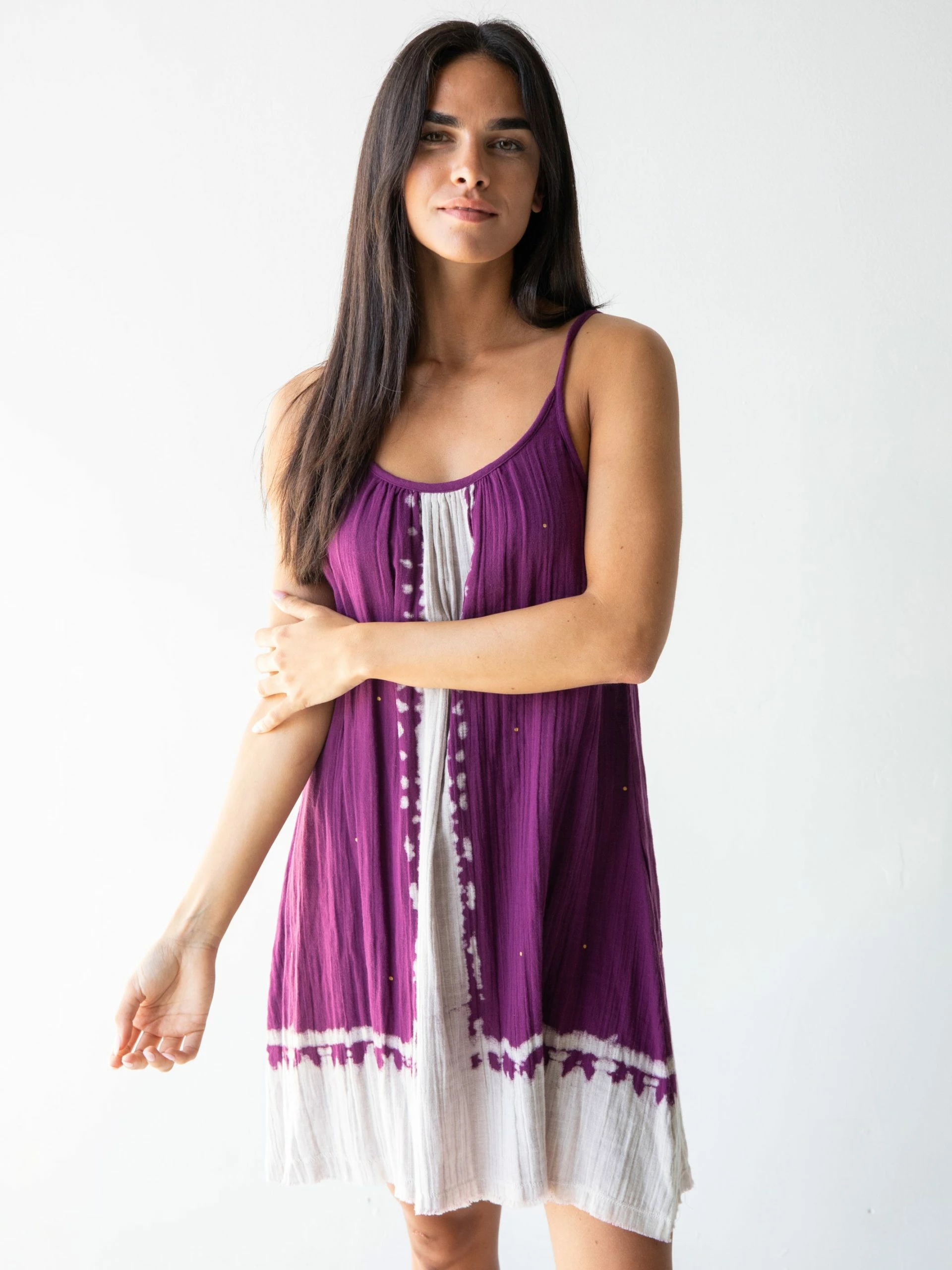 Natural Life Coco Cotton Gauze Cover-Up Dress - Purple Tie-Dye 7 Natural Life Coco Cotton Gauze Cover-Up Dress - Purple Tie-Dye - Image 5