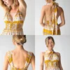 Natural Life Nadia Halter Dress - Mustard Paisley 2 Natural Life Nadia Halter Dress - Mustard Paisley -Natural Life Shop LHDRS001138 quad scaled