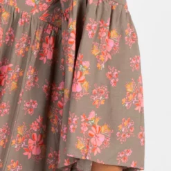 Natural Life Charlotte Midi Dress - Coral Floral -Natural Life Shop LHDRS1103 A1 scaled