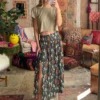 Natural Life Addie Midi Skirt - Charcoal Bouquet