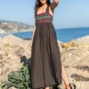 Natural Life Tricia Embroidered Dress - Charcoal -Natural Life Shop LHDRS1316 MAIN LA 20copy scaled