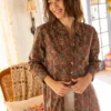 Natural Life Drew Cotton Shirt Dress - Rusty Floral 1 Natural Life Drew Cotton Shirt Dress - Rusty Floral -Natural Life Shop LHDRS1737 6 scaled
