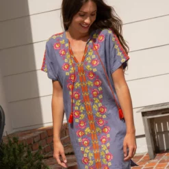 Natural Life Embroidered Tassel Dress - Seafoam 8 Natural Life Embroidered Tassel Dress - Seafoam -Natural Life Shop LHDRS1868 scaled