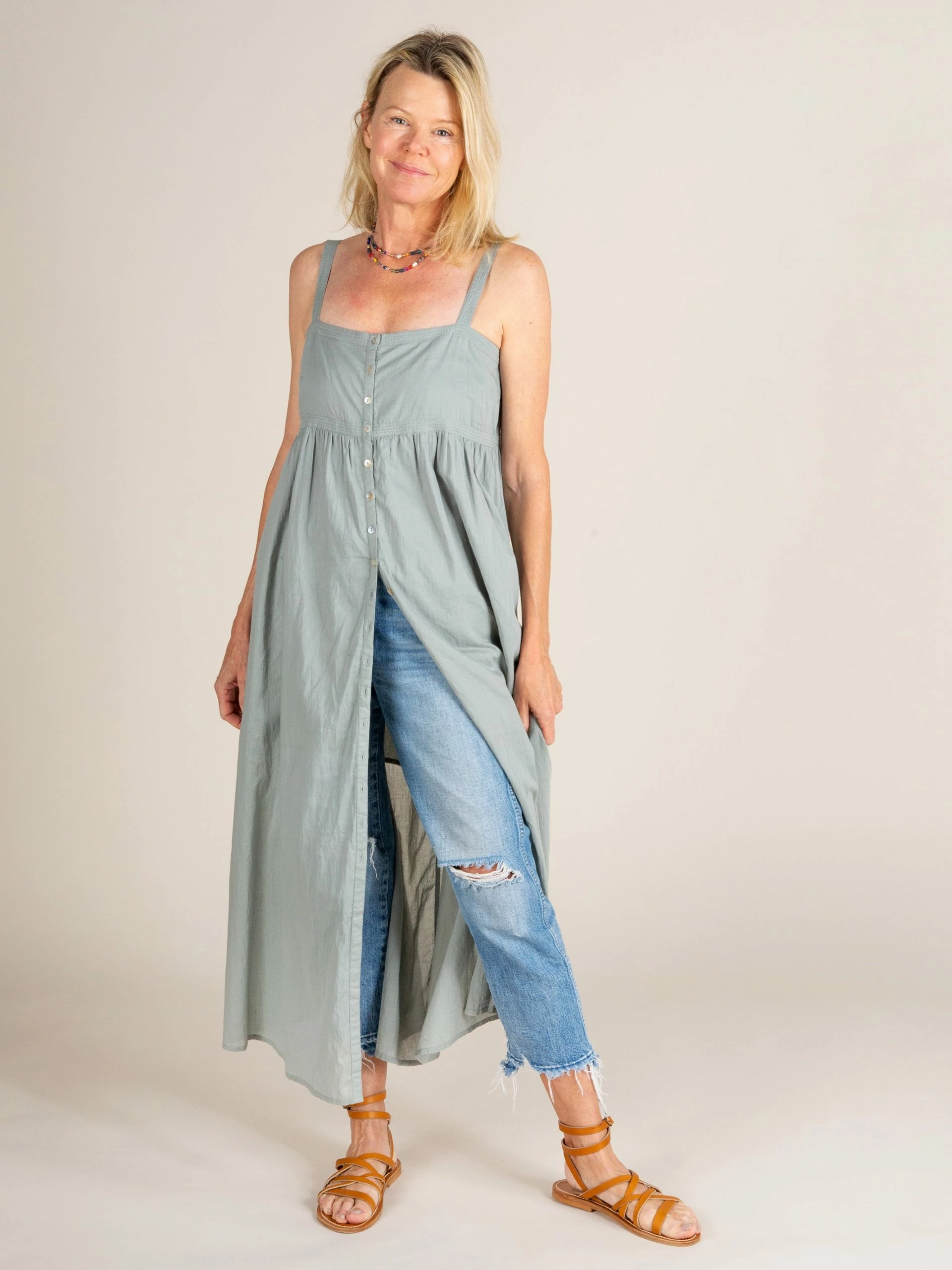 Natural Life Sidney Maxi Dress - Dusty Light Blue 7 Natural Life Sidney Maxi Dress - Dusty Light Blue - Image 5