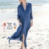 Natural Life Drew Gauze Shirt Dress - Blue -Natural Life Shop LHDRS1935 scaled