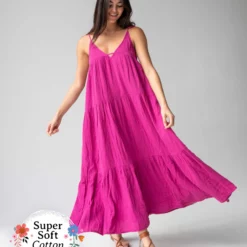 Natural Life Brooklynn Maxi Dress - Magenta