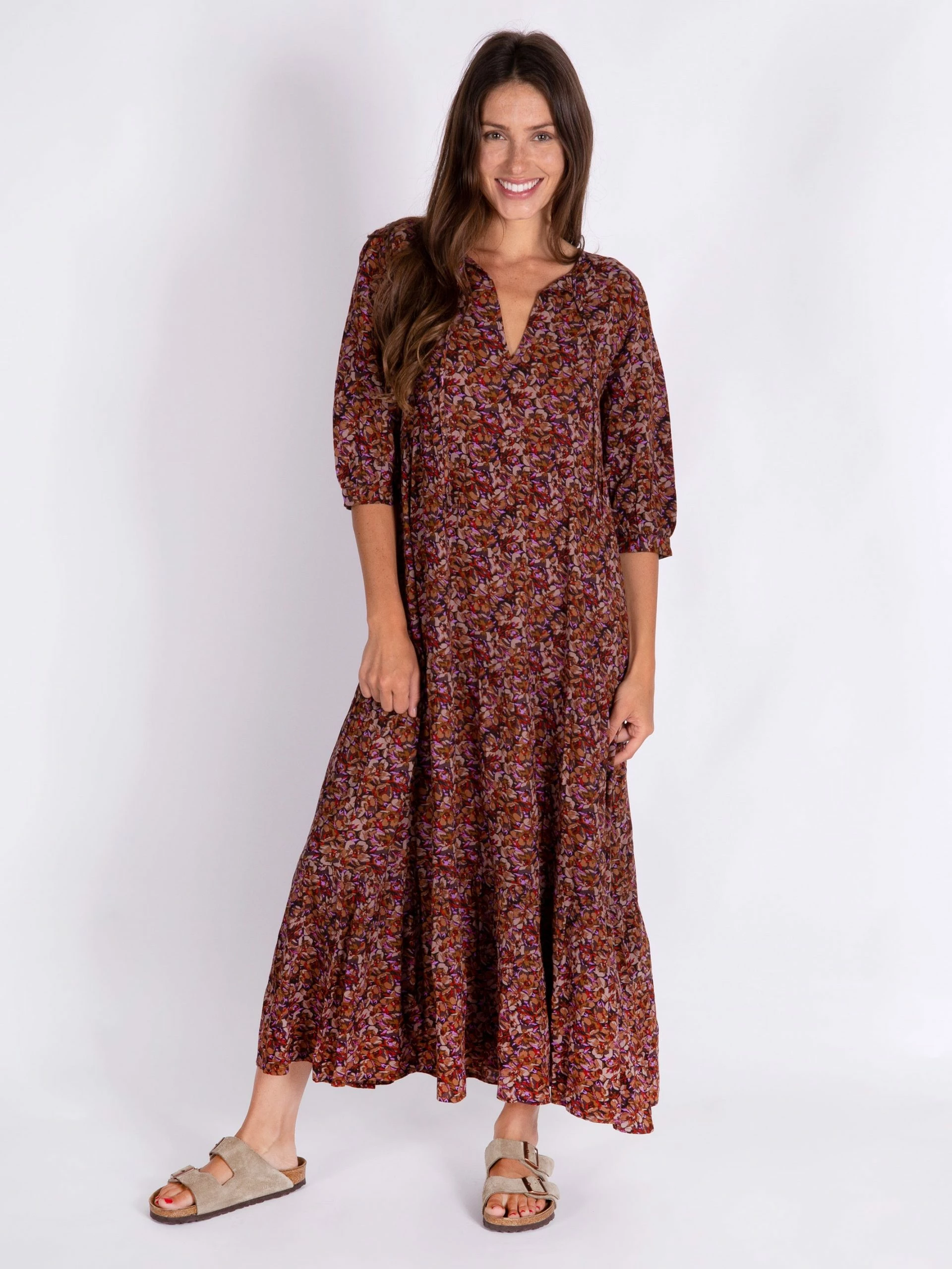 Natural Life Sage V-Neck Maxi Dress - Coco Floral 3 Natural Life Sage V-Neck Maxi Dress - Coco Floral