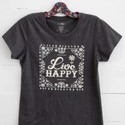 Natural Life Perfect Fit Tee Shirt - Live Happy -Natural Life Shop LiveHappy front 20copy scaled