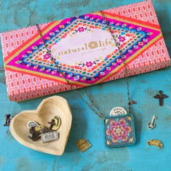 Natural Life Milagro Prayer Pocket Charm Necklace - Turquoise 7 Natural Life Milagro Prayer Pocket Charm Necklace - Turquoise -Natural Life Shop Milagro Prayer Pocket Necklace 20Turquoise A2 scaled