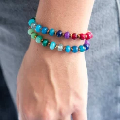 Natural Life Rainbow Stone Bracelet Choker -Natural Life Shop N000019 3 scaled