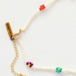 Natural Life Beaded Daisy Choker Necklace - Multicolor -Natural Life Shop N306 A2 scaled