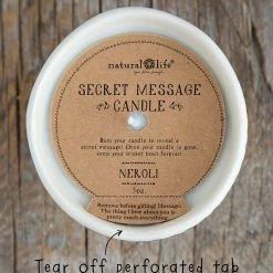 Natural Life Secret Message Candle - Love Everything -Natural Life Shop Neroli scaled