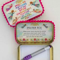 Natural Life Tin Prayer Box - Angel Watching