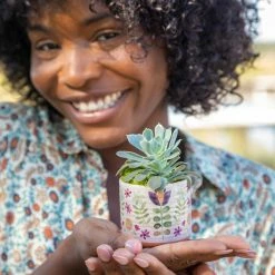 Natural Life Mini Artisan Planter - Folk Flower -Natural Life Shop PLNT000022 5 scaled