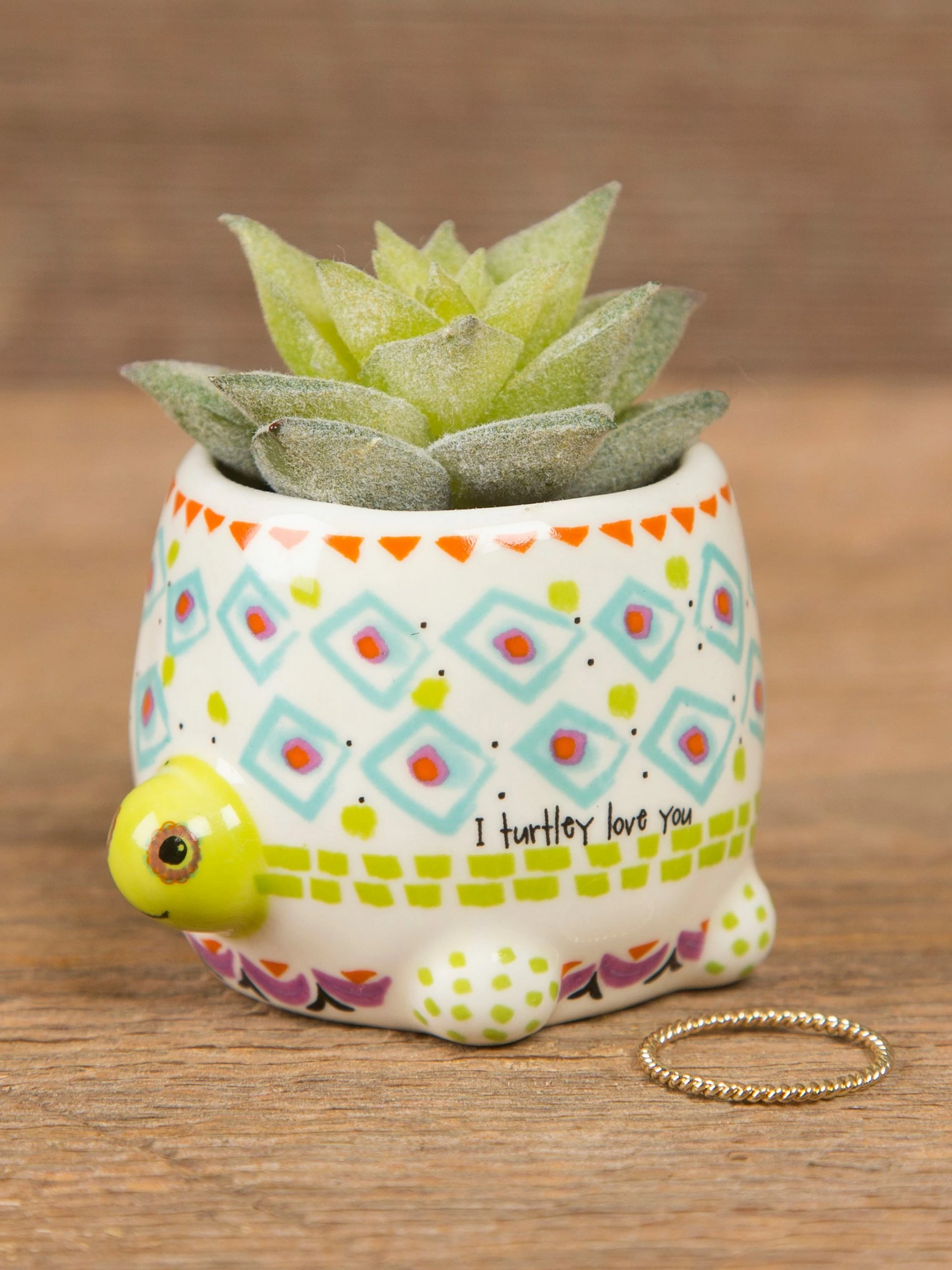 Natural Life Tiny Faux Succulents - Turtle 3 Natural Life Tiny Faux Succulents - Turtle