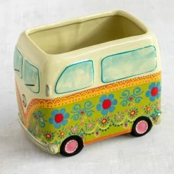 Natural Life Critter Ceramic Indoor Planter - Daisy The Van -Natural Life Shop PLNT087 scaled