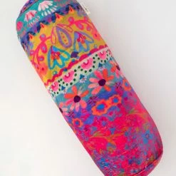 Natural Life Cozy Bolster Pillow - Floral Border