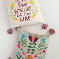 Natural Life Cozy Throw Pillow - Let Them Nap