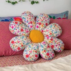 Natural Life Reversible Seat & Floor Cushion - Flower -Natural Life Shop PLW000062 4 scaled