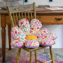 Natural Life Reversible Seat & Floor Cushion - Flower -Natural Life Shop PLW000062 5 scaled