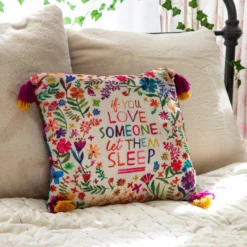Natural Life Cozy Throw Pillow - Let Them Sleep