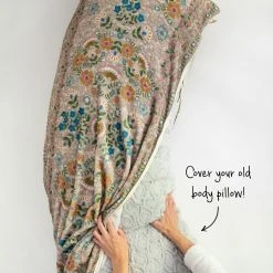 Natural Life Reversible Cozy Body Pillow Cover - Cream