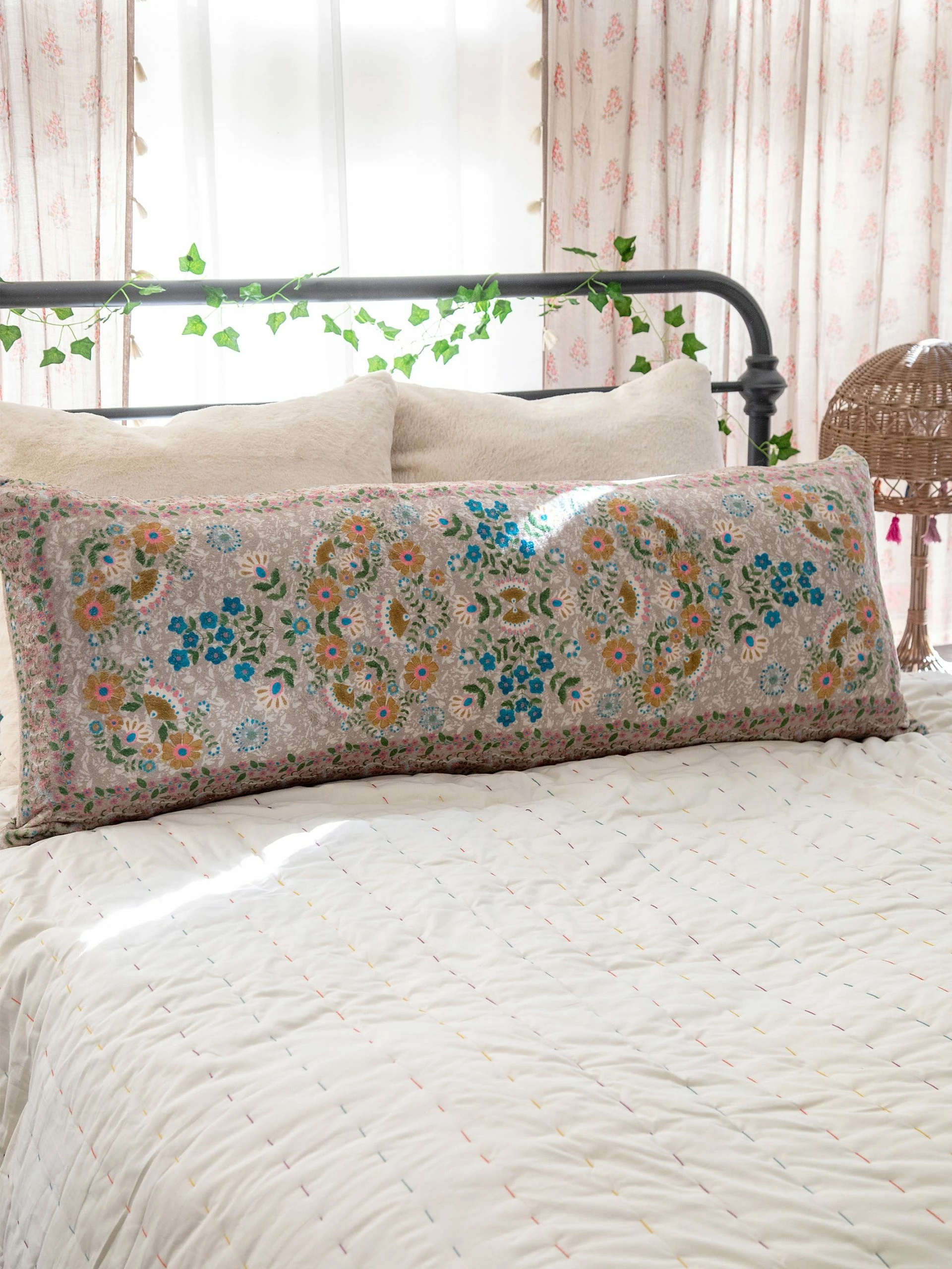 Natural Life Reversible Cozy Body Pillow Cover - Cream 4 Natural Life Reversible Cozy Body Pillow Cover - Cream - Image 2