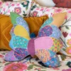 Natural Life Whimsy Patchwork Pillow - Butterfly