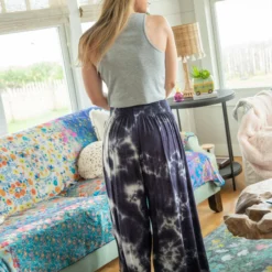 Natural Life Make A Move Knit Palazzo Pant - Midnight Tie-Dye -Natural Life Shop PNT238 2 scaled