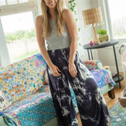Natural Life Make A Move Knit Palazzo Pant - Midnight Tie-Dye -Natural Life Shop PNT238 google scaled
