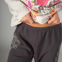 Natural Life Quinn Graphic Knit Jogger - Charcoal Doodle -Natural Life Shop PNT323 3 scaled