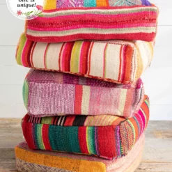 Natural Life Vintage Peruvian Floor Pouf Cover