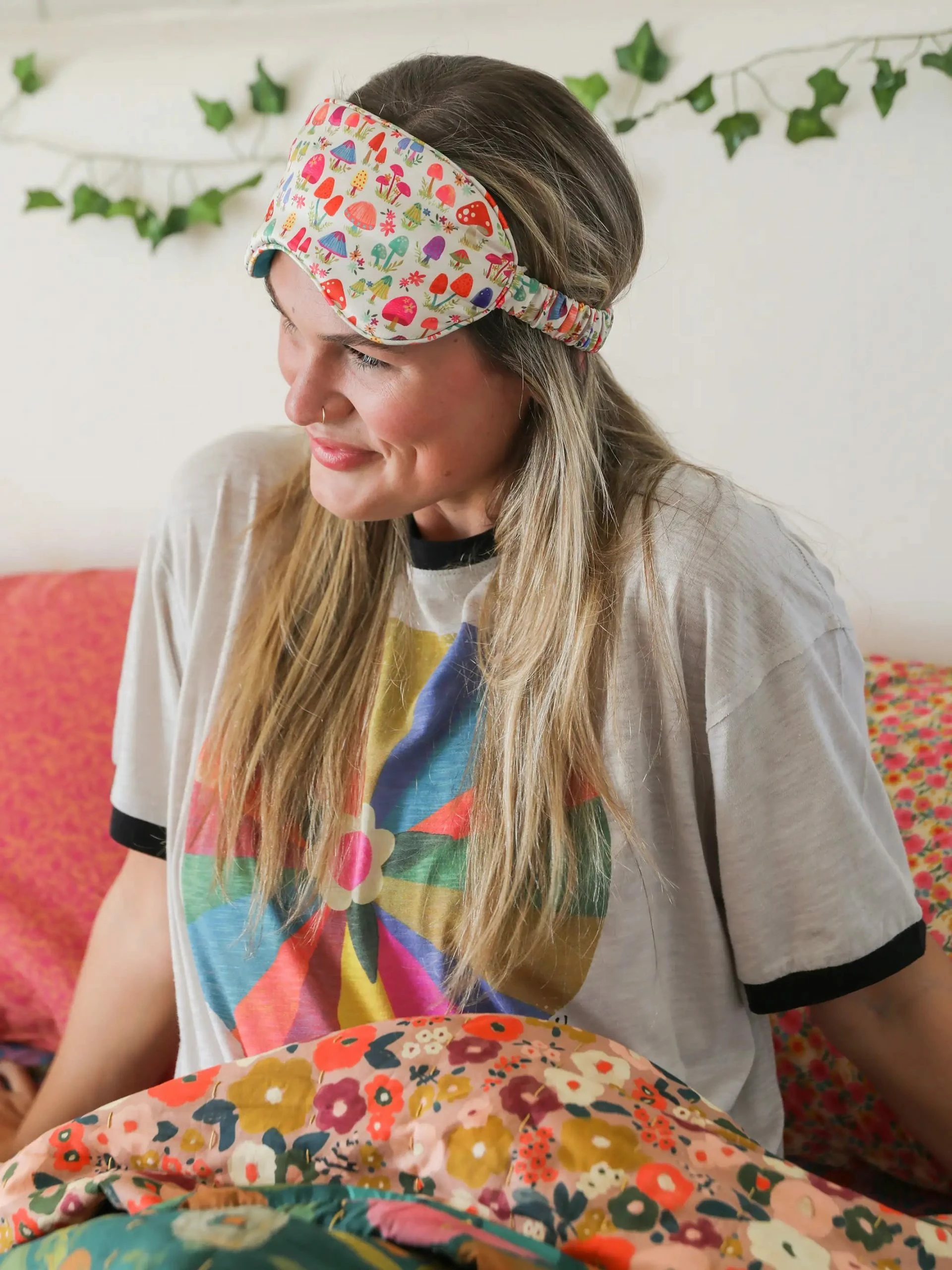 Natural Life Satin Sleep Mask - Mushroom 5 Natural Life Satin Sleep Mask - Mushroom - Image 3