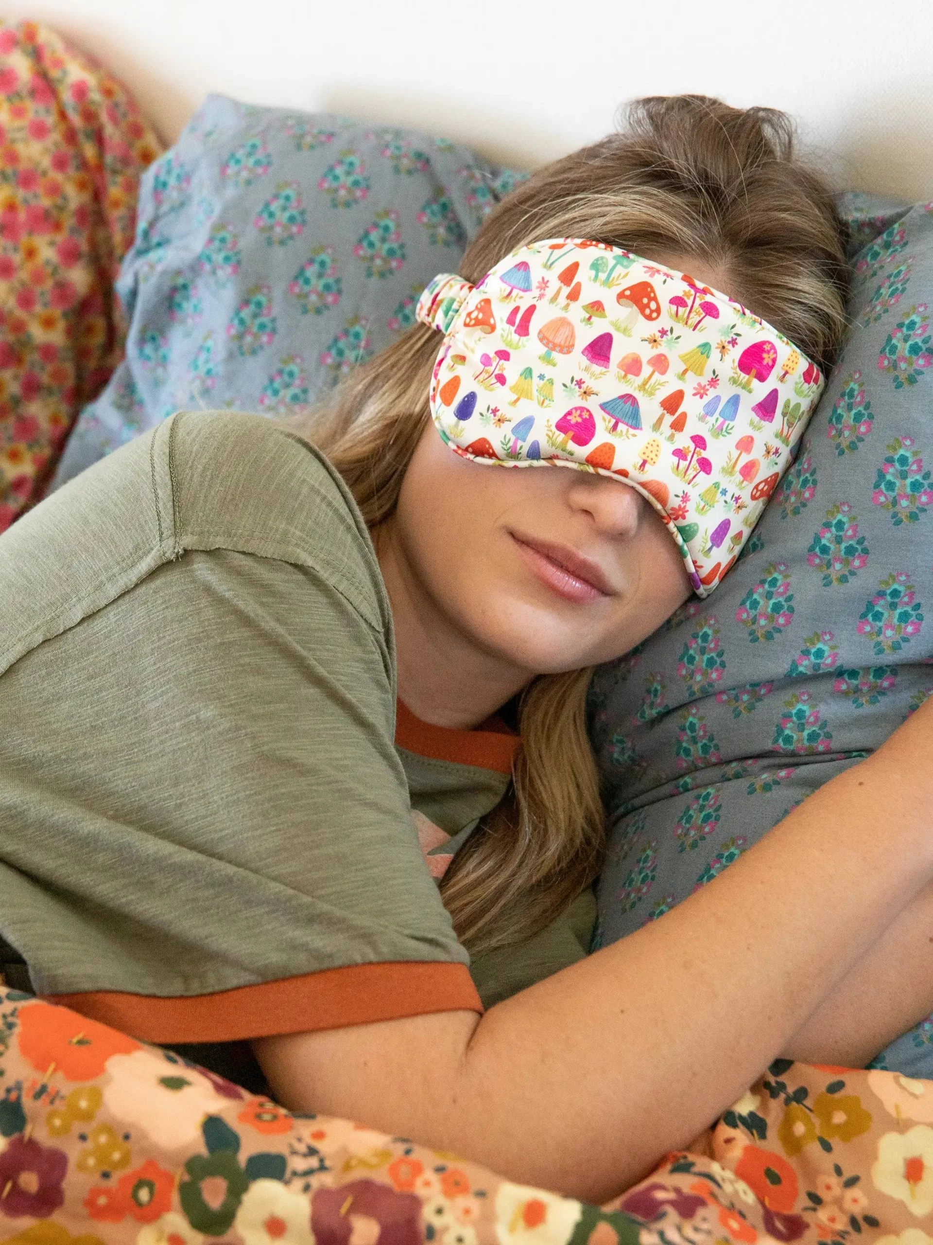 Natural Life Satin Sleep Mask - Mushroom 4 Natural Life Satin Sleep Mask - Mushroom - Image 2