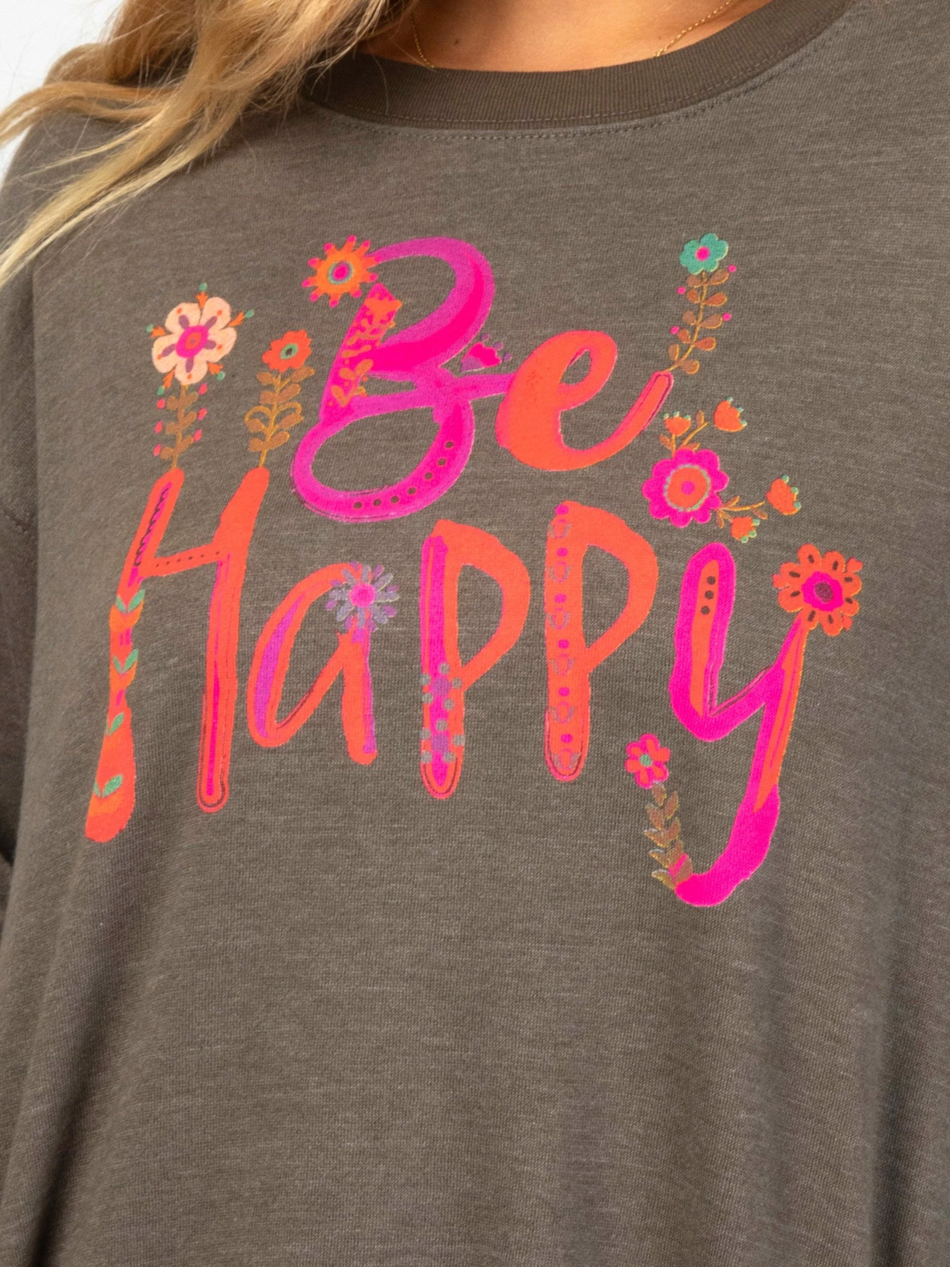 Natural Life Comfy Pocket Sweatshirt - Be Happy 4 Natural Life Comfy Pocket Sweatshirt - Be Happy - Image 2