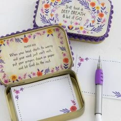 Natural Life Tin Prayer Box - She Took A Deep Breath