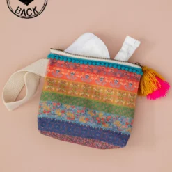 Natural Life Period Pouch - Rainbow Border