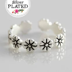 Natural Life Adjustable Toe Ring - Flower