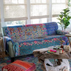 Natural Life Perfect Cozy Couch Cover - Vintage Patchwork -Natural Life Shop SCR001 scaled