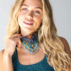 Natural Life Printed Bandana - Terracotta Mandala -Natural Life Shop SCV000016 2 scaled